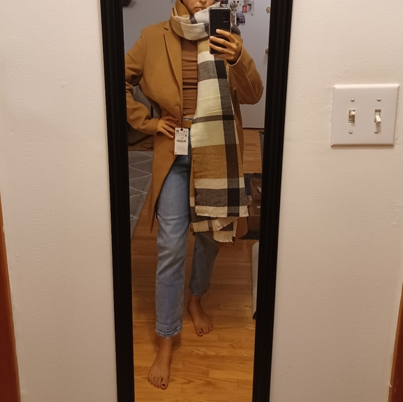 SOLD on Vinted 🆕️ NWT Zara Camel 4 Way Stretch Relaxed Fit Coat - Picture 9 of 16